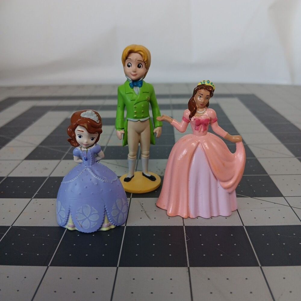 Disney Sofia The First Figurines Princess Sofia Queen Miranda Prince James Toys